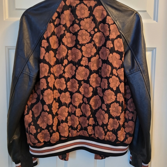 COACH Light weight  Leather& Silk Jacket - Picture 9 of 16